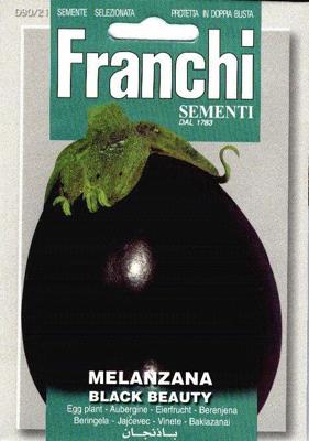 Aubergine Melanzana Black Beauty 90/21 zaden Franchi - Franchi Aubergine Melanzana Black Beauty 90/21 zaden Franchi - Franchi