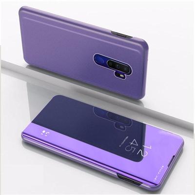 Voor OPPO A9 2020/A5 2020 vergulde spiegel horizontaal Flip leder met standaard mobiele telefoon holster (paars blauw) Voor OPPO A9 2020/A5 2020 vergulde spiegel horizontaal Flip leder met standaard mobiele telefoon holster (paars blauw)