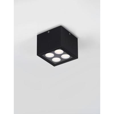 Lyora PlafondlampJax vierkant 8cm antraciet - 9030947