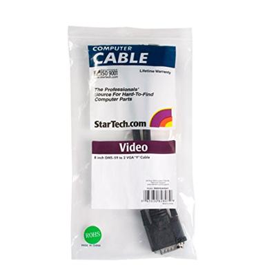 StarTech.com DMS-59 Adapter Y-kabel - DMS59 LFH59 (DMS60/LFH60) (stekker) 59 pin naar 2 x VGA (vrouwelijk) 15 pin - splitter - kabellengte 30cm