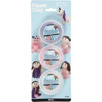 Foam Clay ®, glitter,metallic, roze, paars, wit, 3x14 gr/ 1 doos - thumbnail