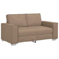 Loveseat 120 cm kunstleer cappuccinokleurig - thumbnail