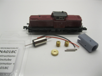micromotor NA018C motor ombouwset voor Arnold DB SBB FS Solvay Seco TWE AVG V100 , BR 211, BR 212, Wiebe BR 213, ÖBB Rh 2048 - thumbnail