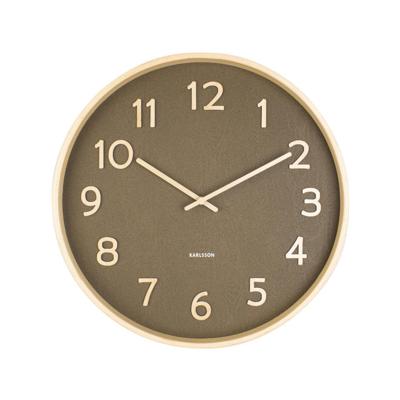 Karlsson WandklokPure wood groen - Ø 40cm - KA5852MG