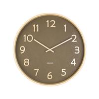 Karlsson WandklokPure wood groen - Ø 40cm - KA5852MG - thumbnail