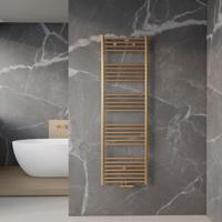 Handdoek Radiator BWS Cory 160x60 cm 557 Watt Midden en Zijaansluiting Geborsteld Messing Goud Boss & Wessing - thumbnail