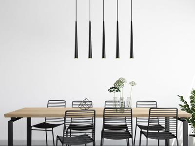 Hanglamp TOLUCA 5 lampen zwart