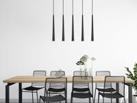 Hanglamp TOLUCA 5 lampen zwart - thumbnail