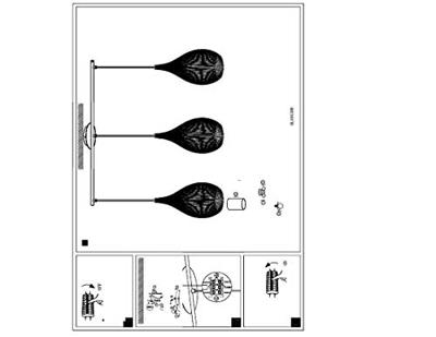 Eglo Design Hang Lamp Razoni 3-lichts zwart 94389