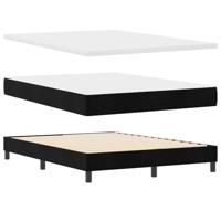 Boxspringbed met matras fluweel zwart 140x190 cm - thumbnail