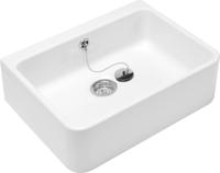Villeroy & Boch O'novo gootsteen met overloop 59.5x50x20cm - ceramic+ wit 632200r1 - thumbnail