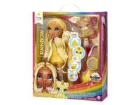 Rainbow High Fashion pop met slijmset en huisdier - Sunny (geel) - 28 cm glitterpop met slijmset en huisdier - thumbnail