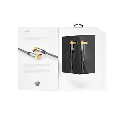 Nedis CSTB40015WT50 Coaxkabel 100 Db Iec (coax) Male - Iec (coax) Female Gun Metal Grey Gevlochten Kabel
