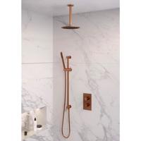 Inbouw Regendouche Set Brauer Copper Edition Plafond Uitloop Ronde Hoofddouche 20 cm Met Glijstang Koper Brauer - thumbnail