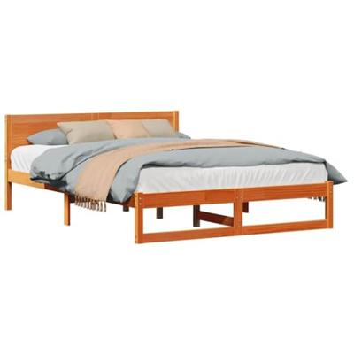 Bedframe Wasbruin 160 x 200 cm Massief grenenhout