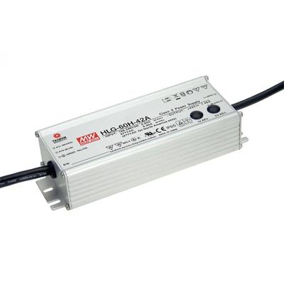 MEAN WELL HLG-60H-C350A LED-driver, LED-transformator Constante stroomsterkte 70 W 0.35 A 100 - 200 V/DC PFC-schakeling, Overbelastingsbescherming, Instelbaar