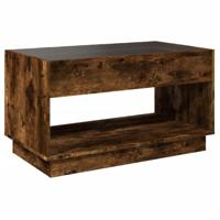 Salontafel met Infinity LED 90x50x50 cm gerookt eikenkleurig - thumbnail