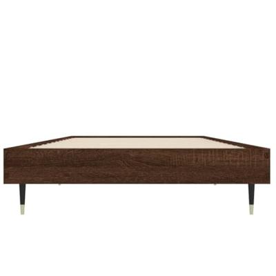 Bedframe zonder matras bewerkt hout bruin eikenkleur 75x190 cm