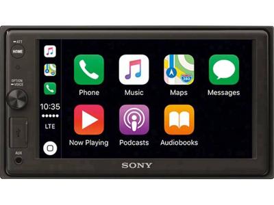 Sony XAV-AX1000 Media Receiver voor in de Auto, Touchscreen 6,2 Inch, met Bluetooth en Apple Carplay, Zwart
