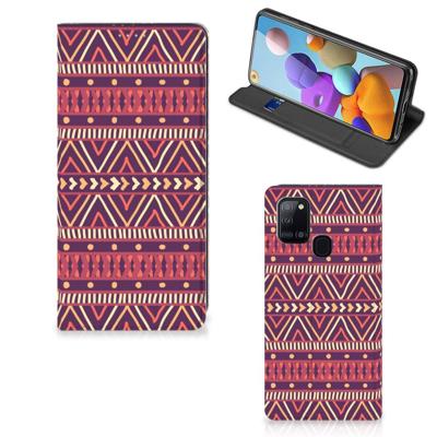 Samsung Galaxy A21s | Hoesje met Magneet | Aztec Paars
