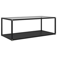 VidaXL Salontafel 100x50x35 cm gehard glas transparant en zwart - thumbnail