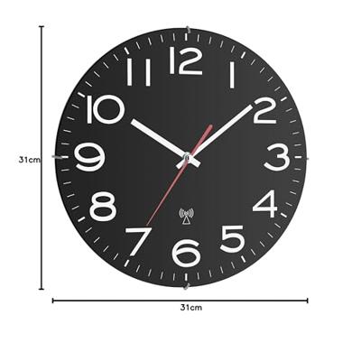 TFA Dostmann 60.3509 Wandklok Zendergestuurd 300 mm x 40 mm Zwart