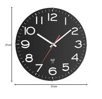 TFA Dostmann 60.3509 Wandklok Zendergestuurd 300 mm x 40 mm Zwart - thumbnail