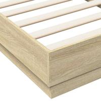 Bedframe bewerkt hout sonoma eikenkleurig 90x190 cm - thumbnail
