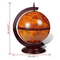 Globebar tafelmodel hout - thumbnail