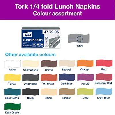 Lunchservet tork advanced vierdevouw grijs | 10 stuks