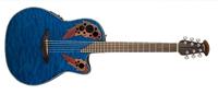 Ovation CE44P-8TQ Celebrity Elite Exotic Blue Transparent Quilt elektrisch-akoestische westerngitaar - thumbnail