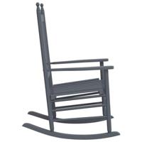 Schommelstoelen met gebogen zitting 2 st populierenhout grijs - thumbnail