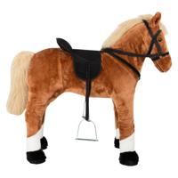 Small Foot houten hobbypaard bruin staand met geluid - thumbnail