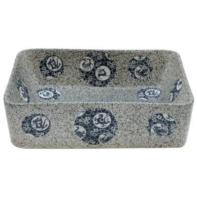 Opzetwasbak rechthoekig 46x35,5x13 cm keramiek meerkleurig