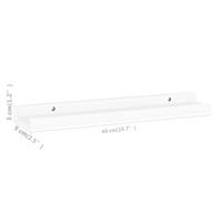 Wandschappen 4 st 40x9x3 cm wit - thumbnail