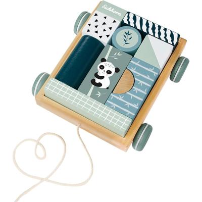 Eichhorn houten blokkenwagen panda