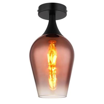 Globo PlafondlampLavus rood glas Ø 15cm - 15552D1