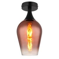 Globo PlafondlampLavus rood glas Ø 15cm - 15552D1 - thumbnail