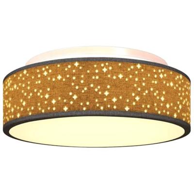 VidaXL Plafonnière met schijnwerpers zwart 38 x 38 x 13,5 cm stof