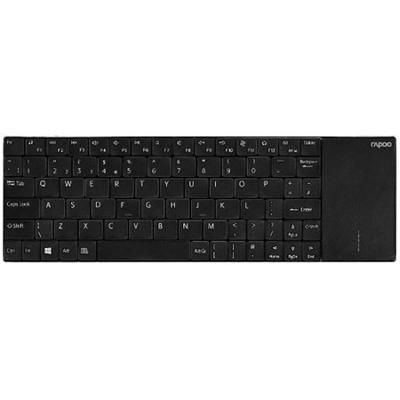 Rapoo E2710 Draadloos multimedia toetsenbord met touchpad Toetsenbord Zwart - thumbnail