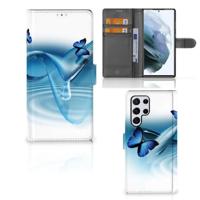 Samsung Galaxy S22 Ultra | Telefoonhoesje | Met pasjeshouder | Vlinders - thumbnail