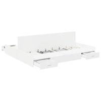 Opbergbedframe met hoofdeinde Wit 180 x 200 cm Bewerkt hout - thumbnail