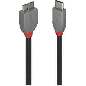 Lindy 36621 USB-kabel 1 m USB 3.2 Gen 1 (3.1 Gen 1) USB C Micro-USB B Zwart
