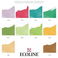 Bruynzeel Ecoline brush pen set botanisch, 10 kleuren - thumbnail