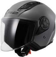 LS2 "of616 airflow ii solid" jethelm helmet airflow ii of6 solid nardo gray gr. s - thumbnail