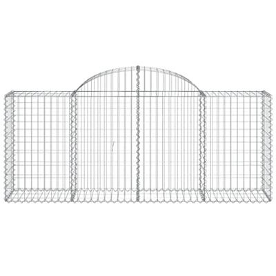 Schanskorf gewelfd 200x50x80/100 cm gegalvaniseerd ijzer