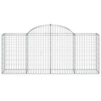 Schanskorf gewelfd 200x50x80/100 cm gegalvaniseerd ijzer - thumbnail