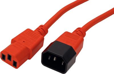 ROLINE stroomverlengkabel, IEC 320 C14 - C13, rood, 0,8 m