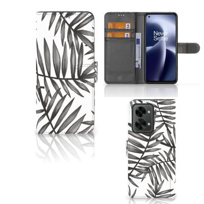 OnePlus Nord 2T Hoesje Leaves Grey OnePlus Nord 2T Hoesje Leaves Grey