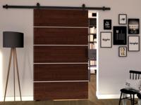 Schuifdeur LIVOURNE 96 cm wengue - thumbnail